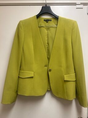 Preston & York Lime Green Single-Button Tailored Blazer